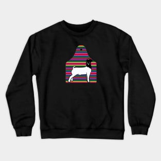 Serape Ear Tag - Market Goat - NOT FOR RESALE WITHOUT PERMISSION Crewneck Sweatshirt